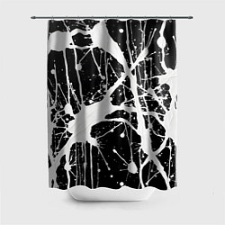 Шторка для душа Брызги белой краски, цвет: 3D-принт