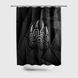 Шторка для душа Велес лапа медведя, цвет: 3D-принт