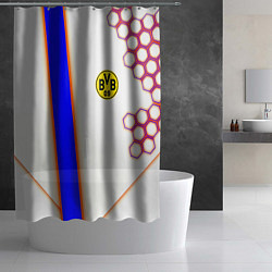 Шторка для душа Borussia geometry sport, цвет: 3D-принт — фото 2