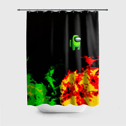 Шторка для душа Амонг ас огненная текстура, цвет: 3D-принт