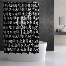 Шторка для душа Monster energy japan pattern, цвет: 3D-принт — фото 2