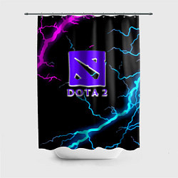 Шторка для душа Dota неоновый шторм, цвет: 3D-принт