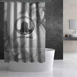 Шторка для душа Great Wall - white gradient, цвет: 3D-принт — фото 2