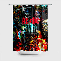 Шторка для душа ACDC рок монстры, цвет: 3D-принт