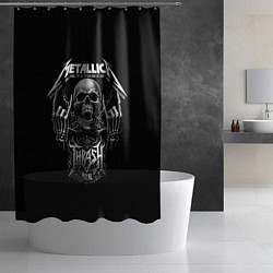 Шторка для душа Thrash metal - Metallica group, цвет: 3D-принт — фото 2