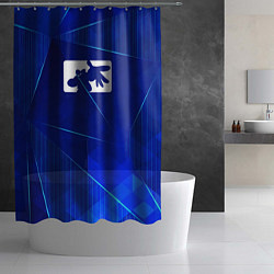 Шторка для душа Limp Bizkit blue poly, цвет: 3D-принт — фото 2