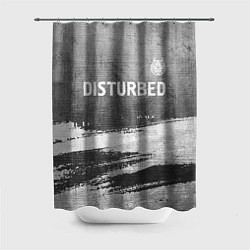 Шторка для душа Disturbed - grey gradient посередине, цвет: 3D-принт