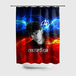 Шторка для душа Сектор газа молнии на фоне, цвет: 3D-принт