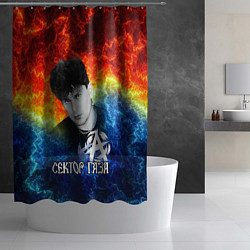 Шторка для душа Сектор газа Юрий Хой, цвет: 3D-принт — фото 2