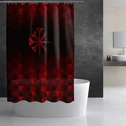 Шторка для душа Nightwish red poly, цвет: 3D-принт — фото 2