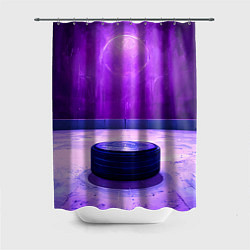 Шторка для душа Шайба в фиолетовом, цвет: 3D-принт