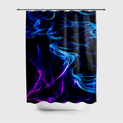 Шторка для душа Color blue pink, цвет: 3D-принт