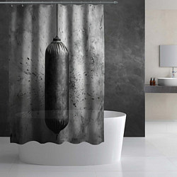 Шторка для душа Серая боксерская груша, цвет: 3D-принт — фото 2