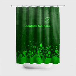 Шторка для душа Akame ga Kill - green gradient посередине, цвет: 3D-принт