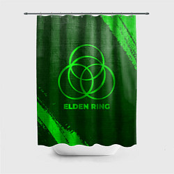 Шторка для душа Elden Ring - green gradient, цвет: 3D-принт