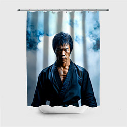 Шторка для душа Брюс Ли в дыму, цвет: 3D-принт