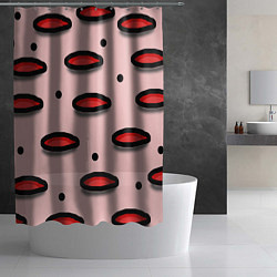 Шторка для душа Круги маркер - паттерн, цвет: 3D-принт — фото 2