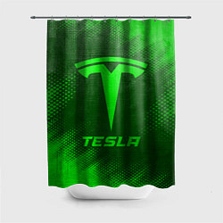 Шторка для душа Tesla - green gradient, цвет: 3D-принт