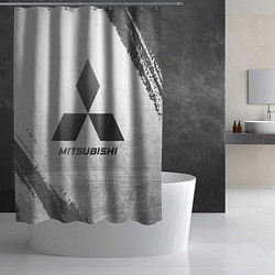 Шторка для душа Mitsubishi - white gradient, цвет: 3D-принт — фото 2