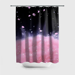 Шторка для душа Розовая текстура с лепестками, цвет: 3D-принт
