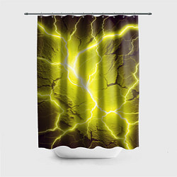 Шторка для душа Color yellow black, цвет: 3D-принт