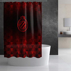 Шторка для душа Club Brugge red poly, цвет: 3D-принт — фото 2