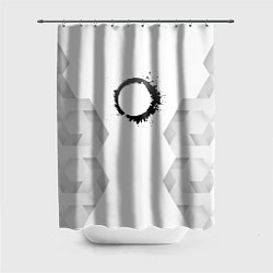 Шторка для душа The Callisto Protocol white poly, цвет: 3D-принт