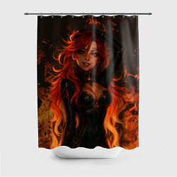 Шторка для душа Горячая пиро архонт Мавуика - Genshin Impact, цвет: 3D-принт