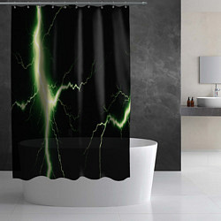 Шторка для душа Lightning yellow текстура, цвет: 3D-принт — фото 2