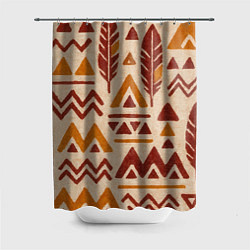 Шторка для душа Паттерн с индийскими мотивами, цвет: 3D-принт