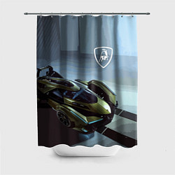 Шторка для душа Lamborghini - motorsport extreme, цвет: 3D-принт