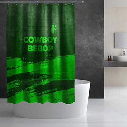 Шторка для душа Cowboy Bebop - green gradient посередине, цвет: 3D-принт — фото 2