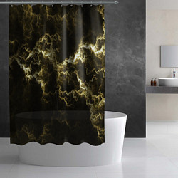 Шторка для душа Lightning yellow, цвет: 3D-принт — фото 2