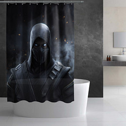 Шторка для душа Нуб Сайбот синие глаза, цвет: 3D-принт — фото 2