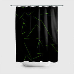 Шторка для душа Color green line, цвет: 3D-принт