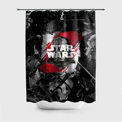 Шторка для душа Звездные войны патерн с героями, цвет: 3D-принт