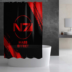 Шторка для душа Mass Effect - red gradient, цвет: 3D-принт — фото 2