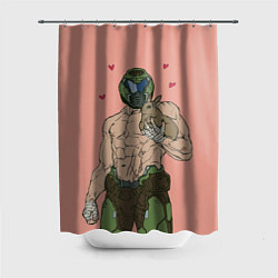 Шторка для душа Палач рока с кроликом, цвет: 3D-принт