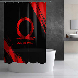 Шторка для душа God of War - red gradient, цвет: 3D-принт — фото 2