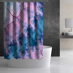 Шторка для душа Вода и розовая абстракция, цвет: 3D-принт — фото 2