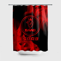 Шторка для душа Saab - red gradient, цвет: 3D-принт