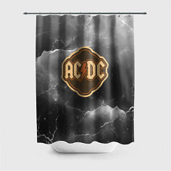 Шторка для душа ACDC ретро логотип, цвет: 3D-принт