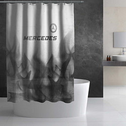 Шторка для душа Mercedes - white gradient посередине, цвет: 3D-принт — фото 2