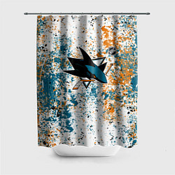 Шторка для душа San Jose Sharks NHL white, цвет: 3D-принт