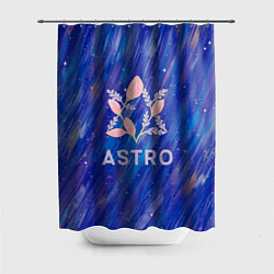 Шторка для душа Astro логотип из цветов, цвет: 3D-принт