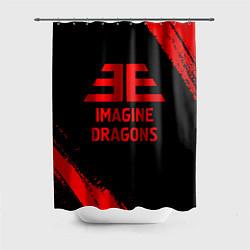 Шторка для душа Imagine Dragons - red gradient, цвет: 3D-принт