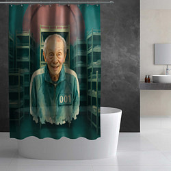 Шторка для душа Игра в кальмара игрок 001, цвет: 3D-принт — фото 2