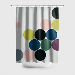 Шторка для душа Кластер чил - абстракция, цвет: 3D-принт