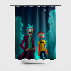 Шторка для душа Рик и Морти под вечерним небом, цвет: 3D-принт