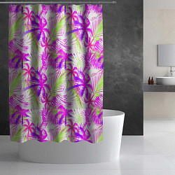 Шторка для душа Palm tree pink, цвет: 3D-принт — фото 2